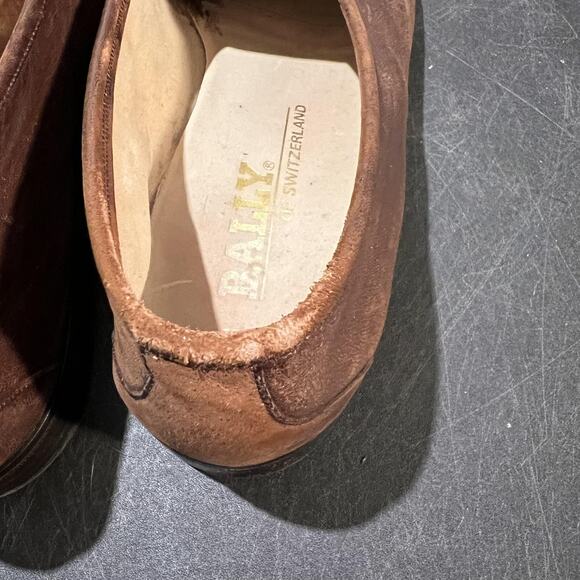 Bally Basel Dress Shoes Mens Size 9.5 M Brown Leather Slip On Made Switzerland main image 11